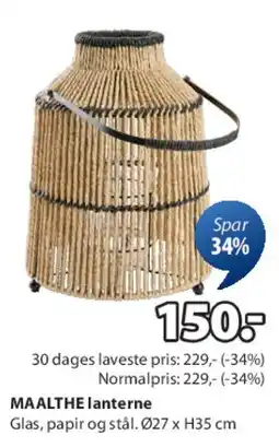 JYSK MALATHE lanterne tilbud