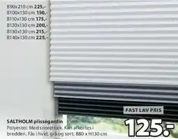 JYSK SALTHOLM plisségardin tilbud