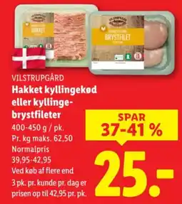 Lidl VILSTRUPGÅRD Hakket kyllingekød eller kyllinge- brystfileter tilbud