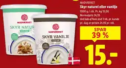 Lidl MADVÆRKET Skyr naturel eller vanilje tilbud
