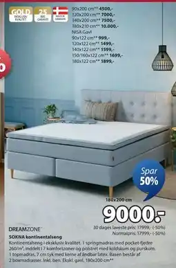 JYSK SOKNA kontinentalseng tilbud