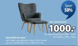 JYSK SKALBORG lænestol tilbud