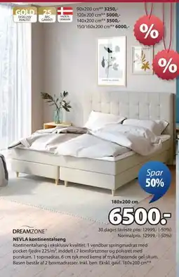 JYSK NEVLA kontinentalseng tilbud