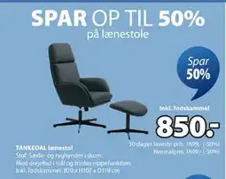 JYSK TANKEDAL lænestol tilbud