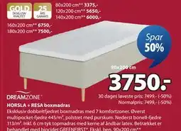 JYSK HORSLA + RESA boxmadras tilbud