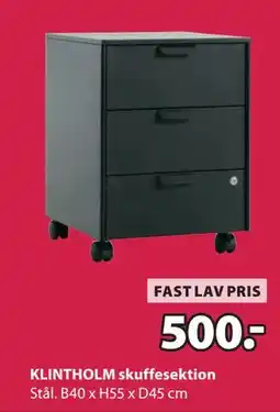 JYSK KLINTHOLM skuffesektion tilbud