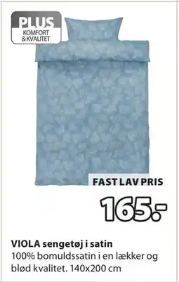 JYSK VIOLA sengetøj i satin tilbud
