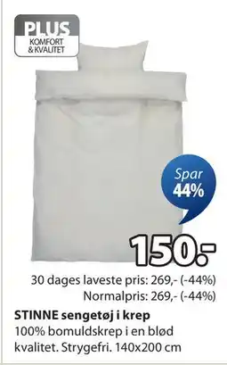 JYSK STINNE sengetøj i krep tilbud
