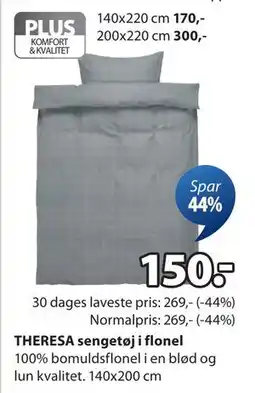 JYSK THERESA sengetøj i flonel tilbud