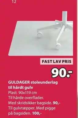 JYSK GULDAGER stoleunderlag til hårdt gulv tilbud