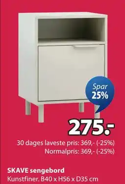 JYSK SKAVE sengebord tilbud
