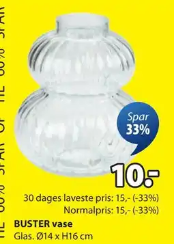 JYSK BUSTER vase tilbud