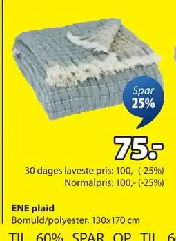 JYSK ENE plaid tilbud