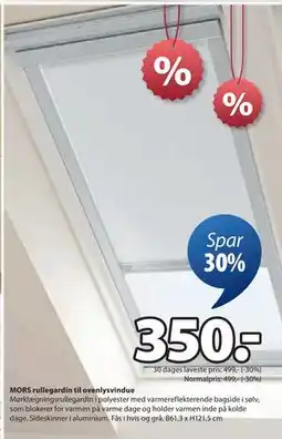 JYSK MORS rullegardin til ovenlysvindue tilbud