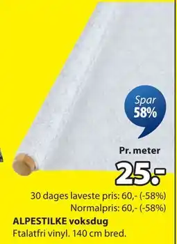 JYSK ALPESTILKE voksdug tilbud