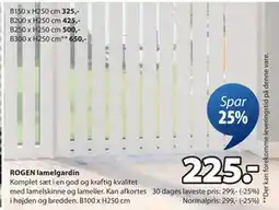 JYSK ROGEN lamelgardin tilbud