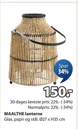 JYSK MAALTHE lanterne tilbud
