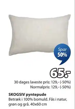JYSK SKOGSIV pyntepude tilbud