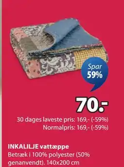 JYSK INKALILJE vattæppe tilbud