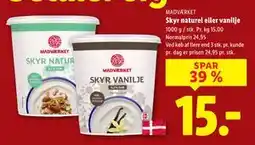 Lidl Skyr naturel eller vanilje tilbud