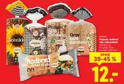 Lidl Rugbrød, madbrød eller cafésandwich tilbud