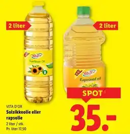 Lidl Solsikkeolie eller rapsolie tilbud