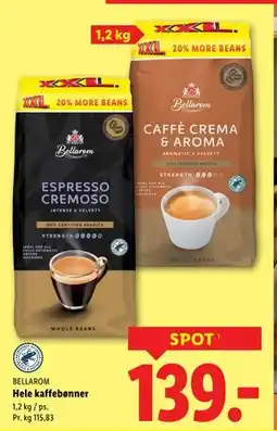 Lidl Hele kaffebønner tilbud