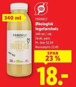 Lidl Økologisk ingefærshots tilbud