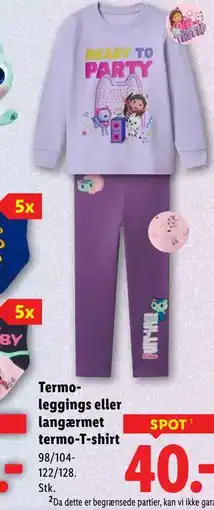 Lidl Termoleggings eller langærmet termo-T-shirt tilbud