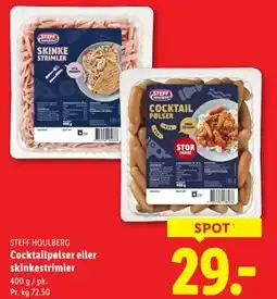 Lidl Cocktailpølser eller skinkestrimler tilbud