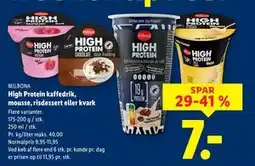 Lidl High Protein kaffedrik, mousse, risdessert eller kvark tilbud
