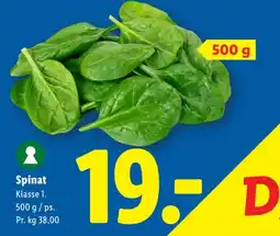 Lidl Spinat tilbud