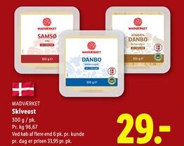 Lidl MADVÆRKET Skiveost tilbud