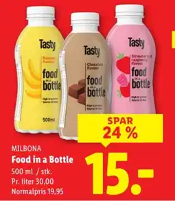 Lidl MILBONA Food in a Bottle tilbud