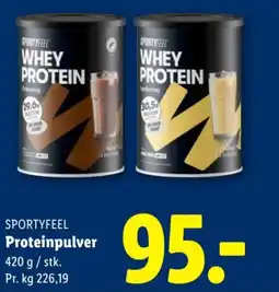 Lidl SPORTYFEEL Proteinpulver tilbud