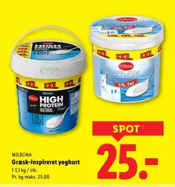 Lidl MILBONA Græsk-inspireret yoghurt tilbud