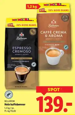 Lidl BELLAROM Hele kaffebønner tilbud