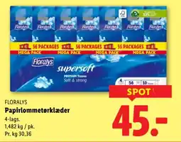 Lidl FLORALYS Papirlommetørklæder tilbud