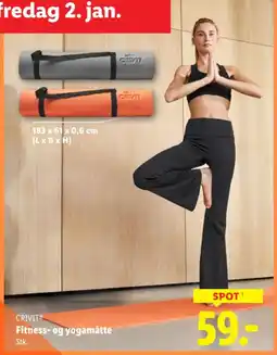Lidl CRIVIT Fitness- og yogamåtte tilbud