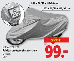 Lidl ULTIMATE SPEED® Foldbart motorcykelovertræk tilbud