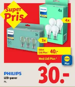 Lidl PHILIPS LED-pærer tilbud