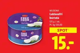 Lidl MILBONA Laktosefri burrata tilbud
