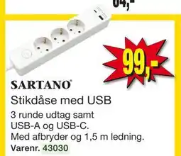 Harald Nyborg Stikdåse med USB tilbud
