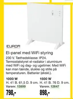 Harald Nyborg El-panel med WiFi styring tilbud