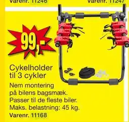 Harald Nyborg Cykelholder til 3 cykler tilbud