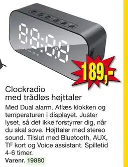 Harald Nyborg Clockradio med trådløs højttaler tilbud