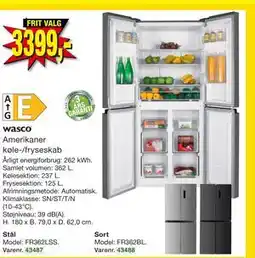 Harald Nyborg Amerikaner køle-/fryseskab tilbud