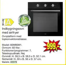 Harald Nyborg Indbygningsovn med airfryer tilbud