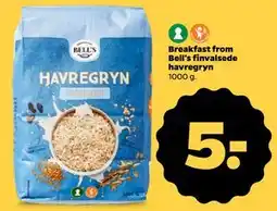 Netto Breakfast from Bell's finvalsede havregryn tilbud