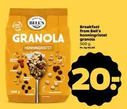 Netto Breakfast from Bell's honningristet granola tilbud
